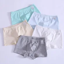 Детские трусы; однотонная Одежда для мальчиков-подростков; высококачественные шорты для малышей; детские трусы из органического хлопка для мальчиков; 4 шт./партия