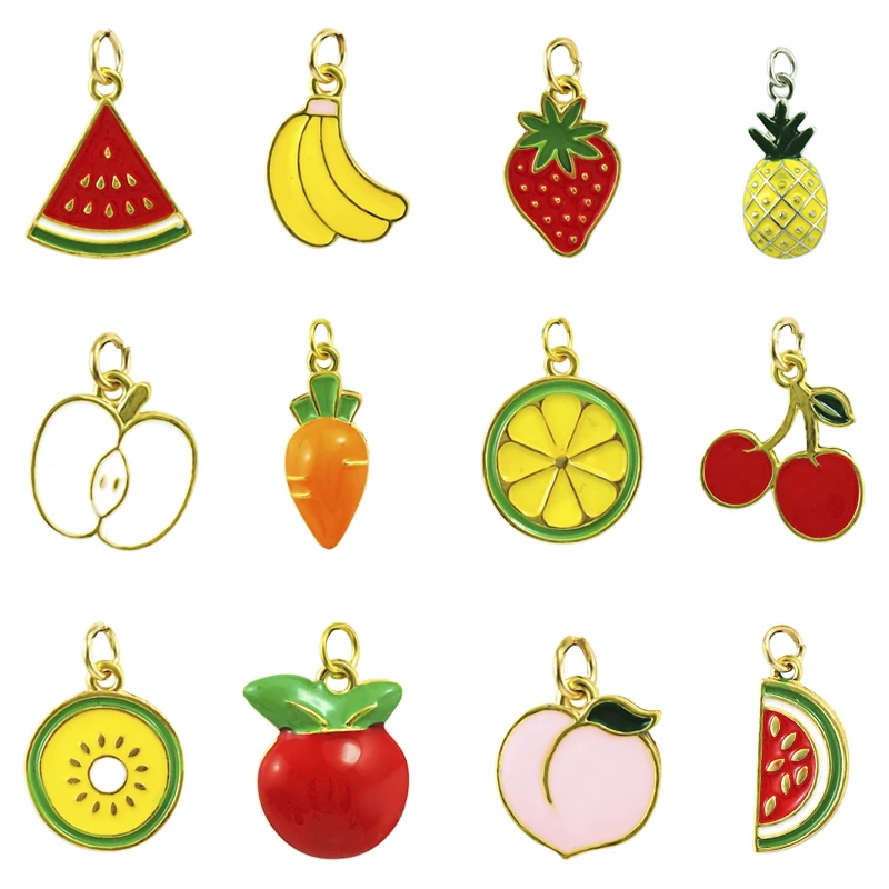 Buy JINGLANG Mix Style Charms Gold Color Metal Enamel