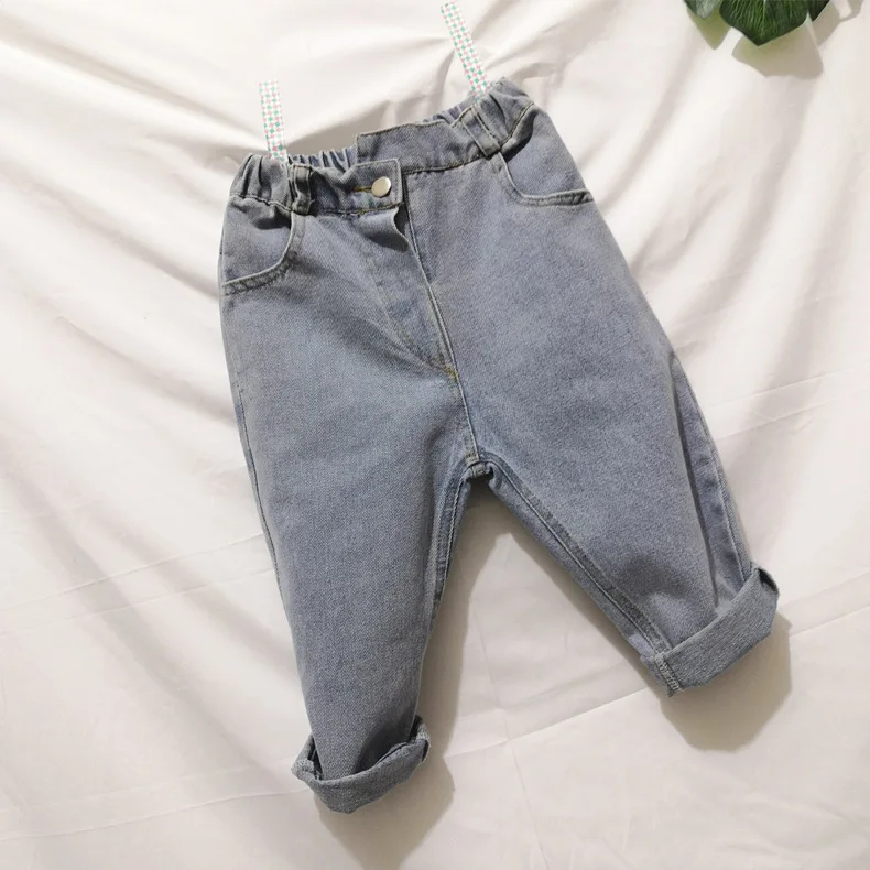 Джинсы для маленьких мальчиков детские летние штаны модные свободные штаны для девочек,, весенние джинсы для девочек, детская повседневная одежда