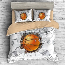 Fanaijia набор постельного белья с 3d баскетбольным принтом, роскошный спортивный пододеяльник, набор постельного белья для мальчиков, Королевский размер