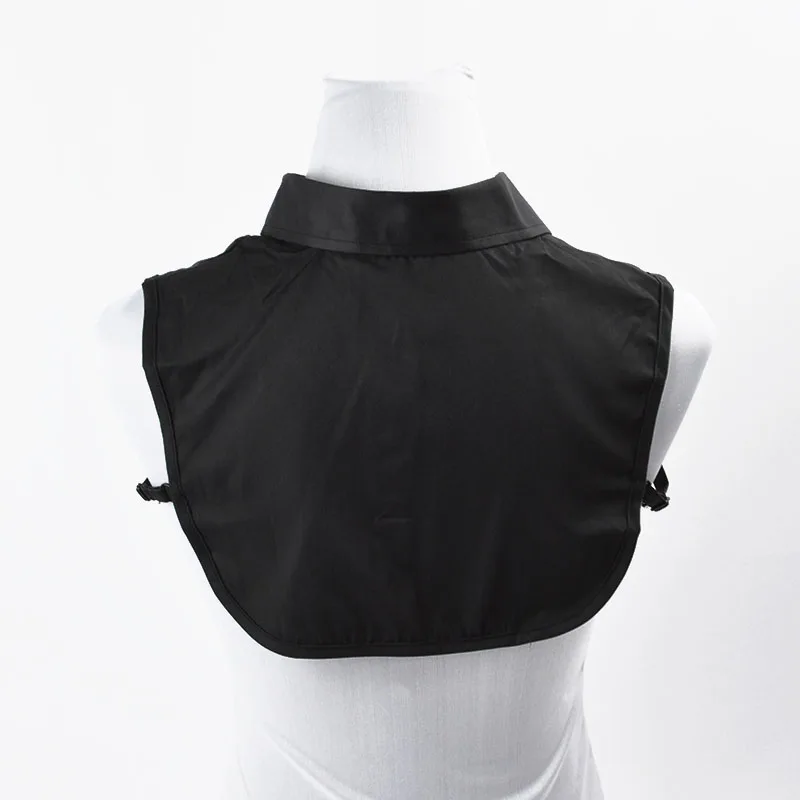Винтажная рубашка с отстегивающимся отворотом, имитация воротника, модная черно-белая блузка с фальш-вставкой, женская одежда для девочек, аксессуары