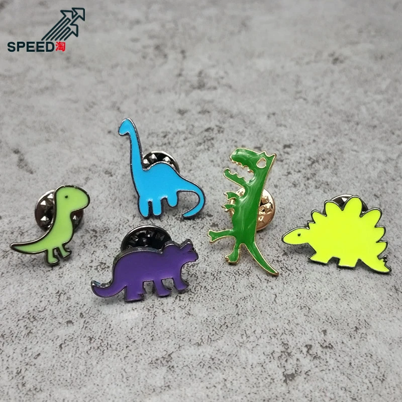 

Alloy Dinosaur Child Male and Female Brooch Corsage Badge Cartoon Simple Little Cute Girl Animal Decoration