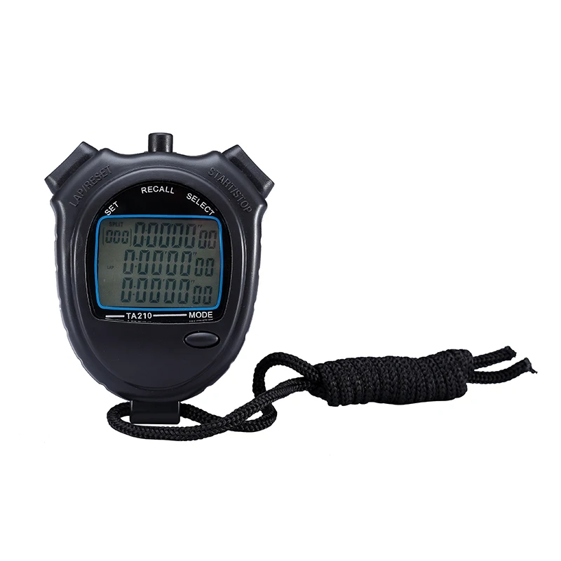 Sports stopwatch Three rows of 10 channels seconds counter Track and
