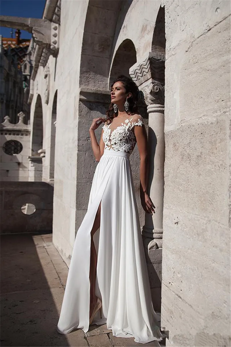 2018-cheap-sexy-beach-wedding-dresses-bohemian-beach-sheer-neck-high-side-split-chiffon-lace-applique-wedding-dress-bridal-gowns-boho (3)