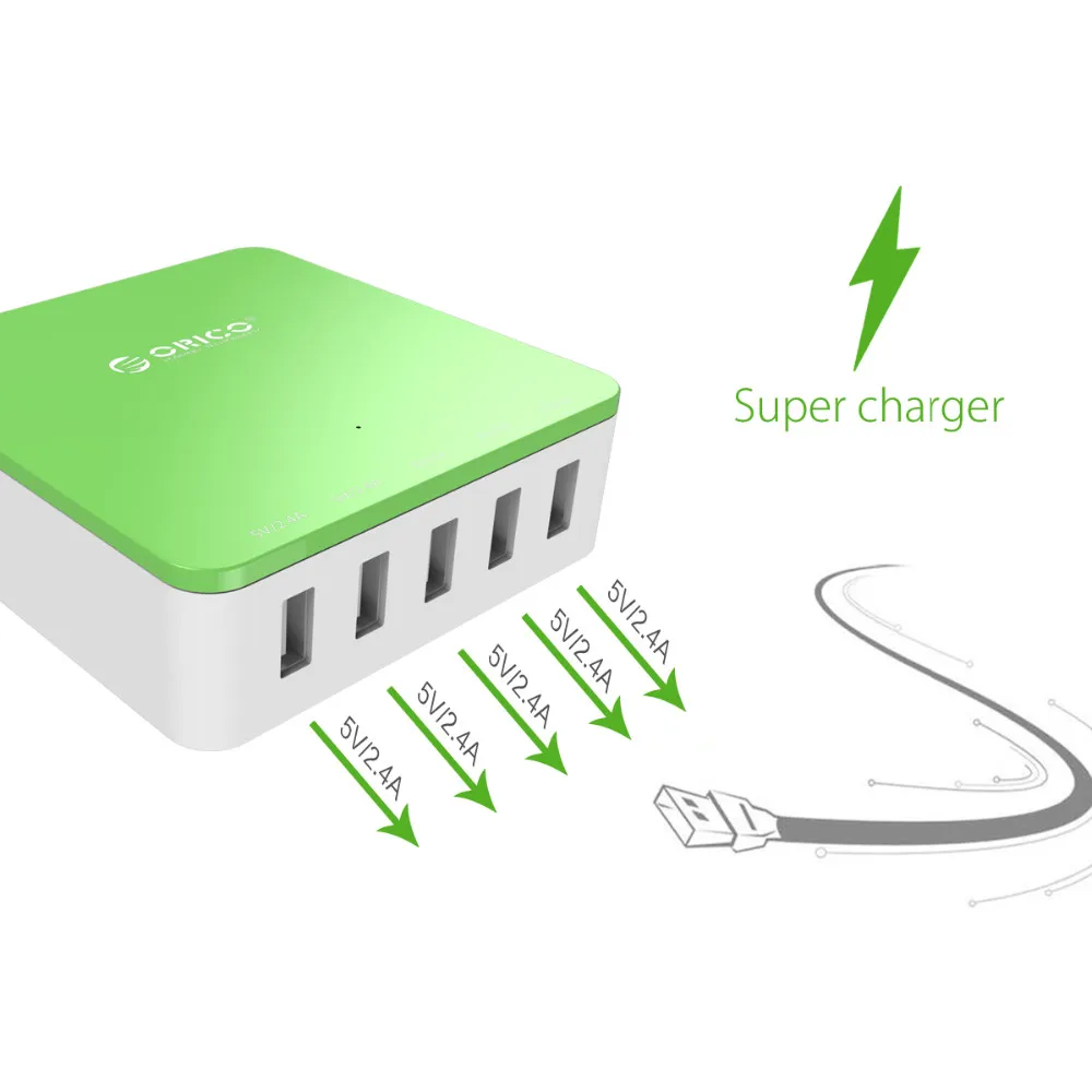 ORICO 5 портов USB зарядное устройство Micro USB умное дорожное зарядочное устройство настольное зарядное устройство для samsung Xiaomi huawei