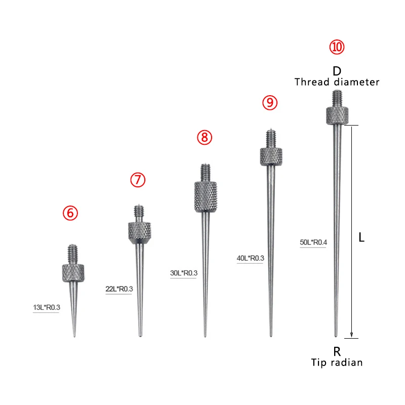 Dial Digital Indicator Contact Point Depth Gauge Stem Carbide Tip 1mm Dia M2.5 Thread L10 Dial Digital Indicator Contact Point Depth Gauge Stem Carbide Tip 1mm Dia M2.5 Thread L10