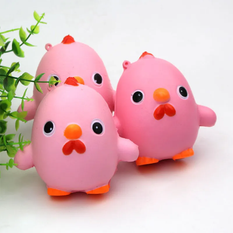 Squishy весело Мультфильм Чик Squeeze замедлить рост Игрушка антистресс Kawaii Милые ремни забавные гаджеты Детская Игрушка снятие стресса Декор