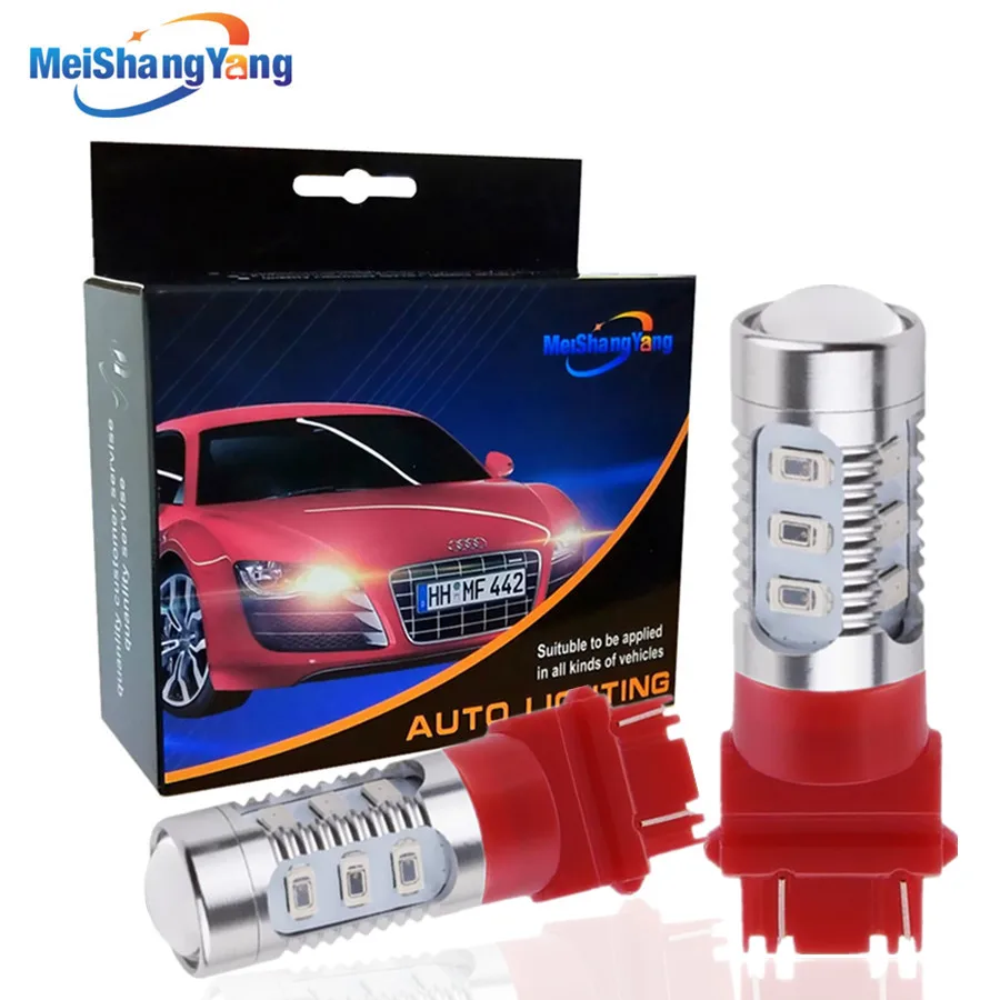 2 шт. Автомобильные светодиодные лампы T25 3157 P27 7 Вт 12SMD 5630|Сигнальная лампа| |