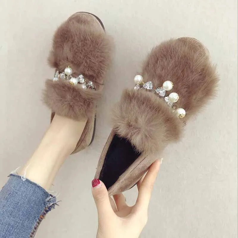 

New women Winter Shoes Solid Color Snow Boots Plush Inside Antiskid Bottom Keep Warm Waterproof Ski Boots Size