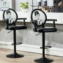 Модный Европейский барный подъемник, современный простой поворотный стул, Серебряное кресло, домашний табурет