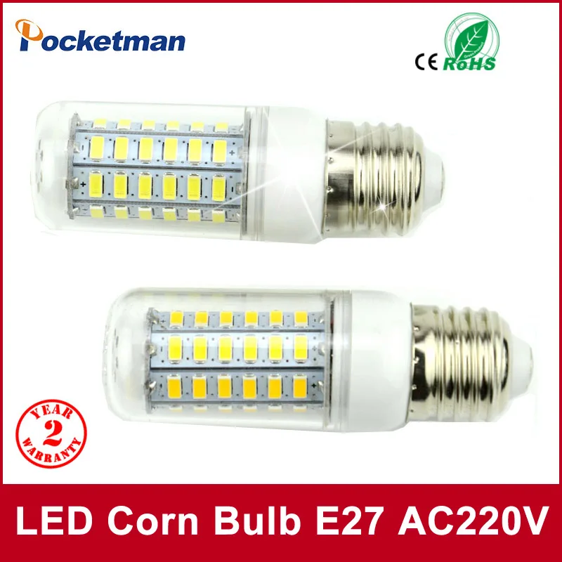 Pocketman бренд светодиодный лампы E27/E14 220 V SMD5730 теплый/холодный белый люстра bombillas светодиодный светильник 1 шт