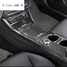 Стайлинга автомобилей центральной Управление украшения Стикеры для Mercedes Benz CLA C117 GLA X156 стакана воды Storage обшивки авто аксессуары