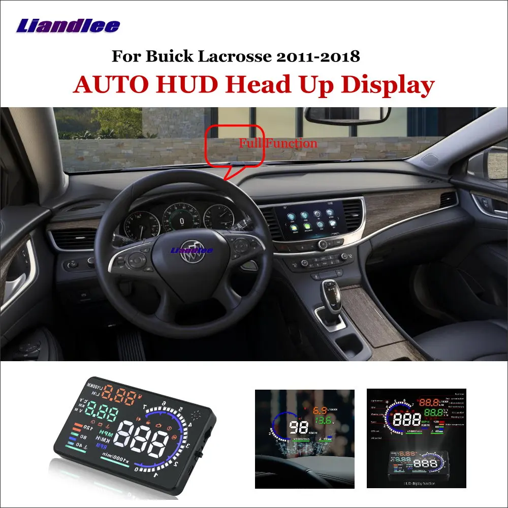

Liandlee Full Function HUD Car Head Up Display For Buick Lacrosse 2011-2018 Safe Driving Screen OBD Data Projector Windshield