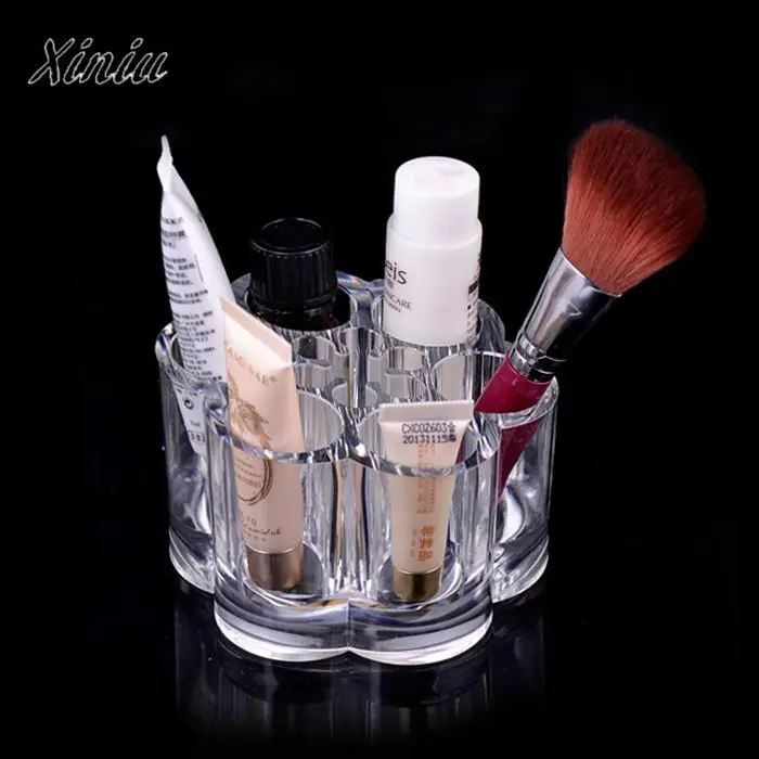 

Plum Flower Clear Shaped Cosmetic Lipstick Brush Holder Makeup Case cosmetic bag travel neceser make up bags