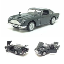 Высокая моделирования DB5 007 автомобиль, 1:32 Сплав оттягивать 007 автомобилей, 4 открытой двери, звук и светильник игрушки модель