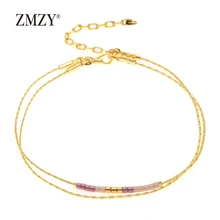 ZMZY бренд золотой цвет простой браслет Новые модные бусы регулируемый браслет винтажные браслеты в богемном стиле для женщин ювелирные изделия