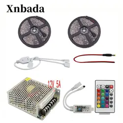 DC12V 5050 SMD RGB светодиодные полосы набора 5 м-10 м 30led/M светодиодный гибкий свет + Мощность адаптер + Wifi 113 RGB Led контроллер AC110/220 V