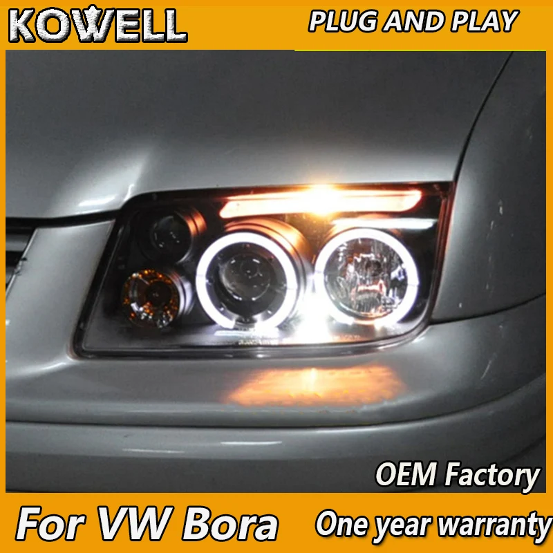 

KOWELL Car Styling For VW Bora headlights 1999-2005 For Bora head lamp led DRL front Bi-Xenon Lens Double Beam HID KIT
