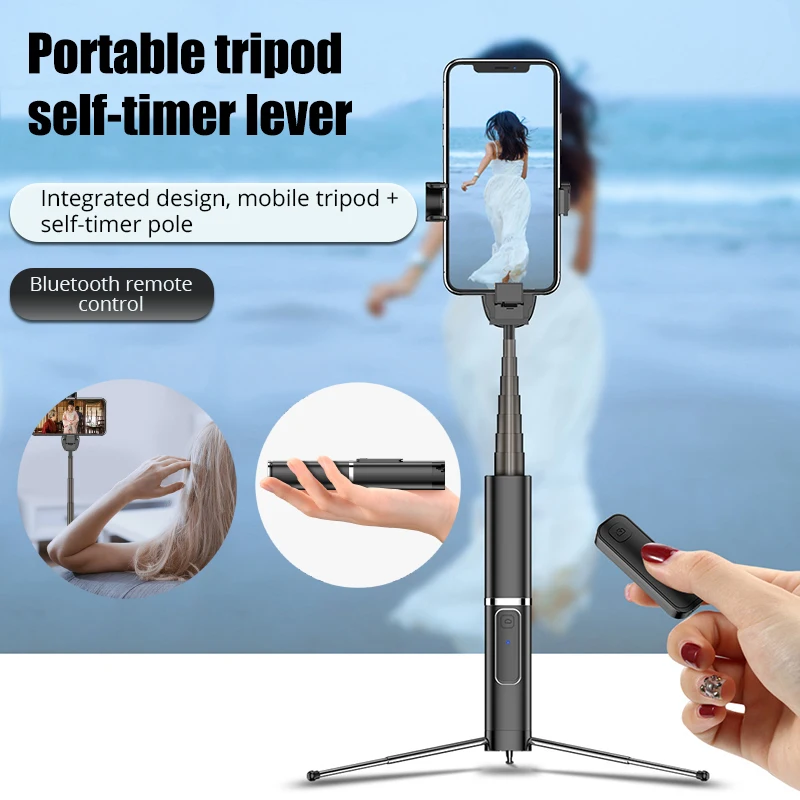 

Portable Integrated Tripod Selfie Stick Hidden Phone Bracket Bluetooth Button Phone Self-timer Lever For Xiaomi Huawei iPhone