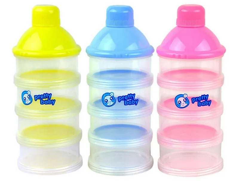 4 слоя Съемная детская бутылочка для кормления молоко порошок диспенсер для хранения младенец манеж Еда ящик для хранения Портативный контейнер для молока