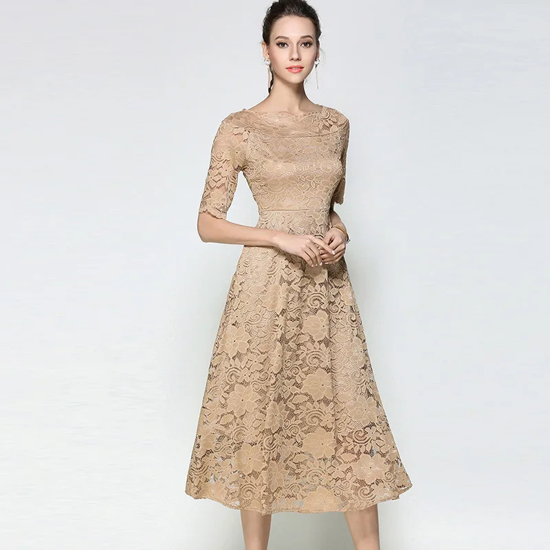 beige long sleeve gown