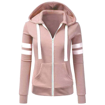 

Tracksuits Autumn Winter Women Hoodies Sweatshirts Zipper V Neck Long Sleeve Female Hoodie Jacket SJ231V