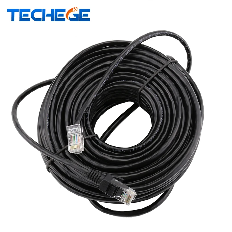 Водонепроницаемый 10 м 15 м 20 м 30 м 50 м CAT5E Ethernet сетевой кабель RJ45 патч LAN кабель для сети IP камера Интернет POE камера комплект