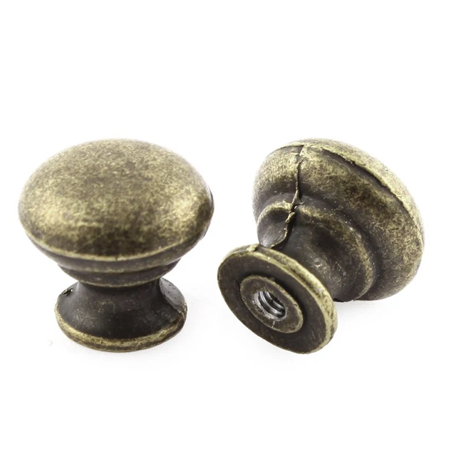 Antique Brass Cabinet Door Handle Cupboard Drawer Knob Pull Antique brass cabinet door handle cupboard drawer knob pull Furniture Door knob Handle Pull Hardware 18mm - Antique Brass Cabinet Door Handle Cupboard Drawer Knob Pull