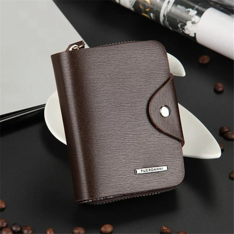 Vertical section Durable new brand men wallets Men Leather ID Card