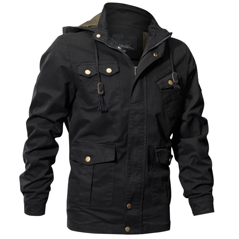 

Men's Spring Autumn Military Army Bomber Jackets Tactical Jacket Windbreakers Jaqueta Army AIR FORCE Thermal Hood Jacket Coats