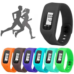 Цифровые наручные часы с ЖК-дисплеем для мужчин и женщин, шагомер, секундомер, часы, спортивный браслет, бег, шаг, расстояние, счетчик