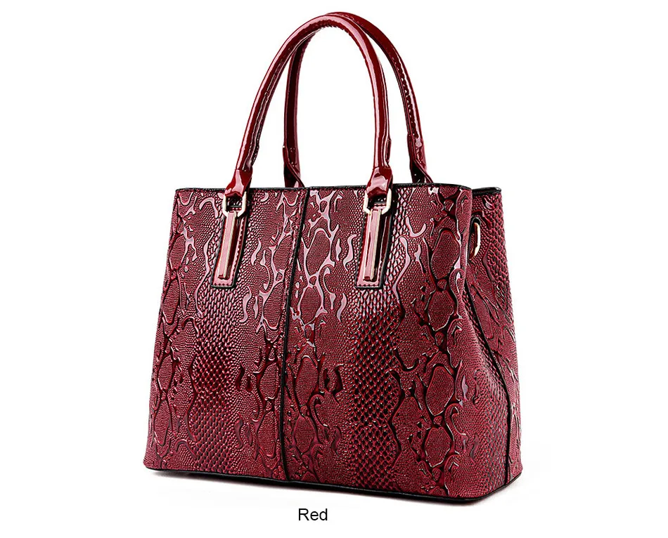Роскошные сумки, женские сумки, дизайнерская женская кожаная сумка на плечо со змеиным узором, известный бренд, ручные сумки, высокое качество, Женская Повседневная Сумка-тоут