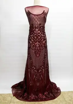 

newest High quality JOY-52206 Nigerian fabric for party dress beautiful African embroidered lace fabric