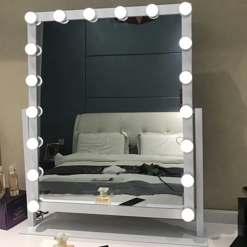

Hollywood Style Makeup Vanity Mirror with 18x3W Dimmable LED bulbs Touch Control Lighted Cosmetic Mirrors