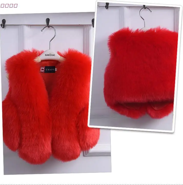 Baby Girl Age Size 2 3 4 5 6 7 Year T Wedding Vest Faux Fur Wool Cape Outwear Girls Kids Winter Spring Red White Black Grey  (5)