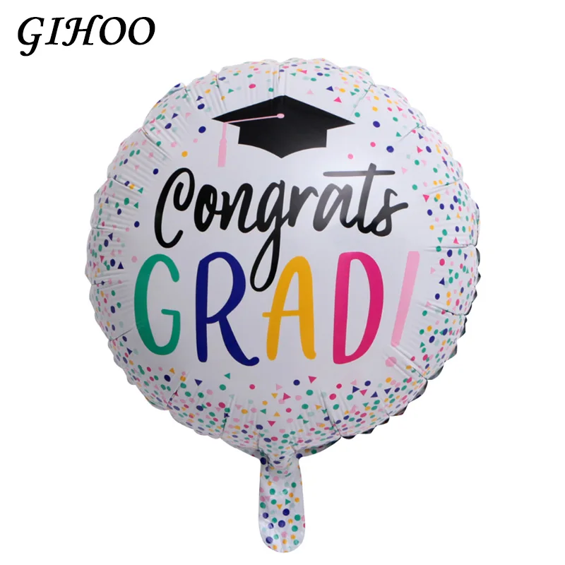 50 шт 18 дюймовые выпускные круглые баллоны 2019 Congrats фольгированные воздушные шары