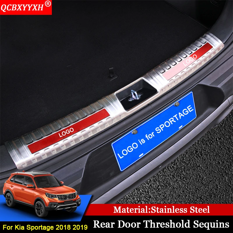 

QCBXYYXH Car Styling Internal External Scuff Plate/Door Sill Threshold Trim Decoration Accessories For KIA Sportage 2018 2019