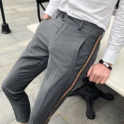 Parfum Homme Suit Pants Men Office Trousers for Men Dress Pants Ankle Length Casual Social Slim Fit Pantalones Hombre de vestir Parfum Homme Suit Pants Men Office Trousers for Men Dress Pants Ankle Length Casual Social Slim Fit Pantalones Hombre de vestir