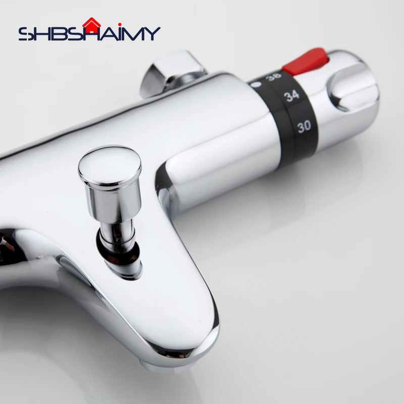 

Thermostatic Faucet Shower Bath Faucet Cold and Hot Water Mixer Short Nose Double Handle