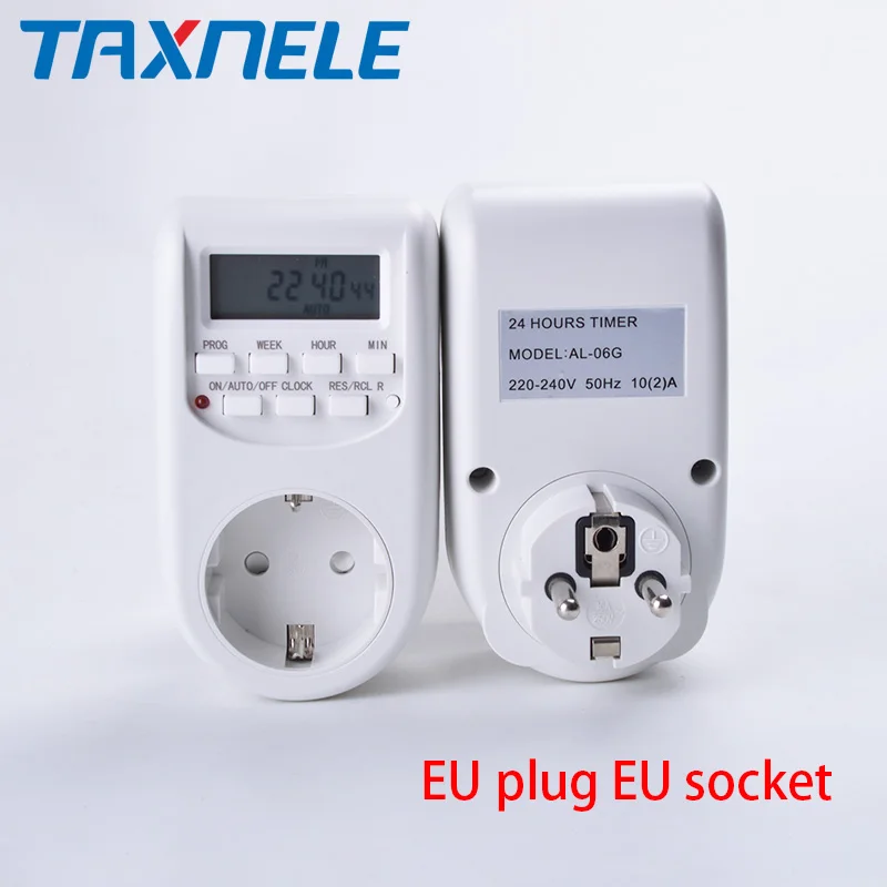 

Weekly Programmable Electronic Digital Timer Switch Universal Socket Plug Timer Switch 220V 10A Europe Plug EU plug EU socket