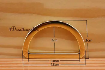 

d ring d-rings purse ring alloying light gold 38 mm 1 1/2 inch 10 pcs U172
