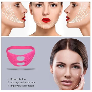 

Silicone Face Lifting Firming Mask Bandage Belt V-line V-Shape Non-Surgical Remove Double Chin Facial Slimming Shaping Skin Care