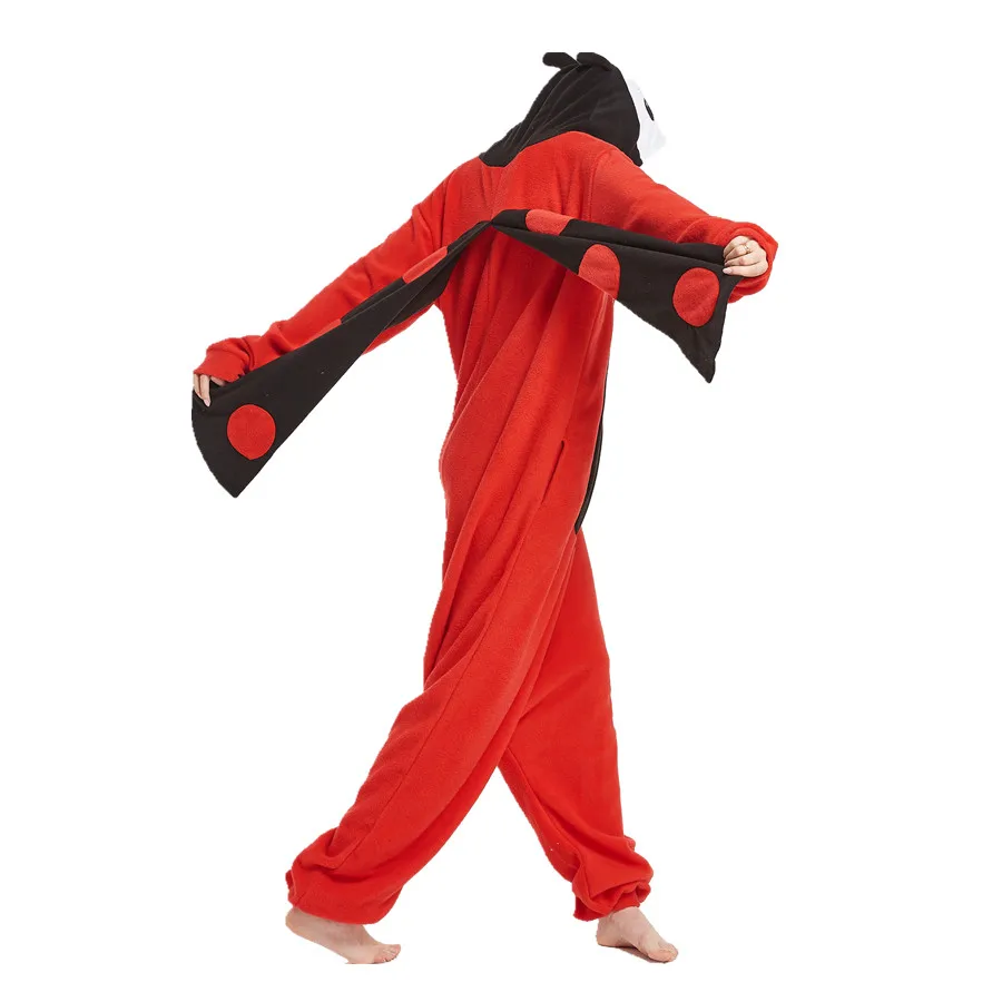 Adults Polar Fleece Ladybug Animal Kigurumi Women's Men's Onesies Pajamas Cosplay Costume for Halloween and Carnival Party