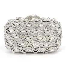 Evil eye Серебристая и серебряная вечерняя сумка-клатч со стразами сумки модные хорошие счастливые модные женские сумки(524