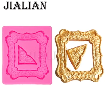 

Retro frame Lace leaves cake mold silicone baking tools kitchen accessories decorations for cakes Fondant mould T0530