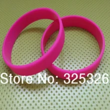 DHL Индивидуальный заказ 100 шт./лот один Цвет печать логотипа рекламные розовый Силиконовый браслет для праздничного подарка Браслеты