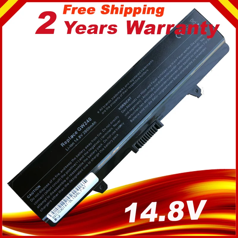 HSW Laptop Battery FOR Dell GW240 297 M911G RN873 RU586 XR693 For Dell Inspiron 1525 1526 1545 Notebook Battery X284g 4cell