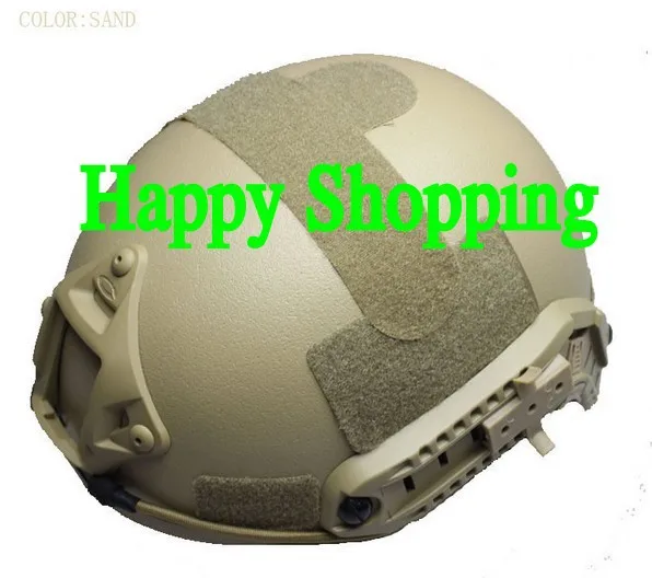 

FAST MILITARY HELMET For Airsoft With Picatinny Wing-loc ARC Rail Adapter NVG Mount Sand