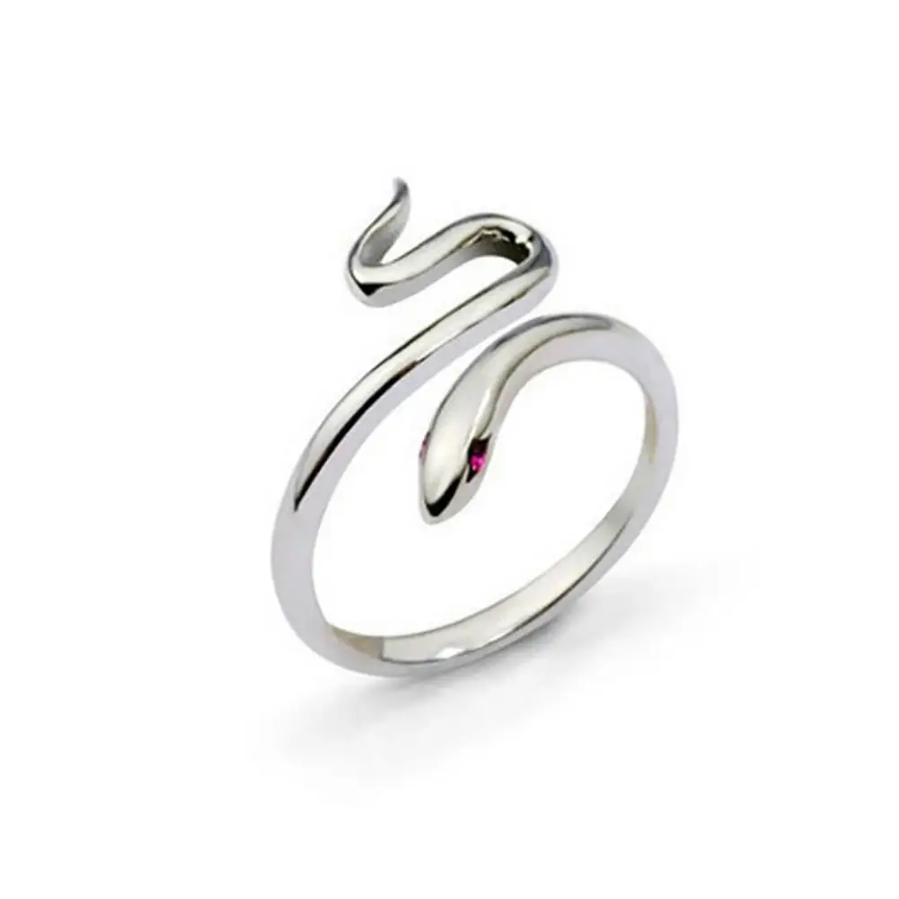 Charm Silver Plated Opening Adjustable Snake Finger Ring Women's Jewelry Gift gp