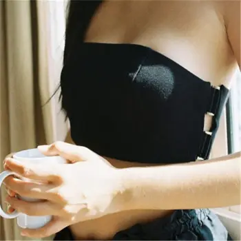 

2018 New Fashion Hot Sexy Charming Women's Black Seamless Strapless Top Breathable Bra Bandeau Tube